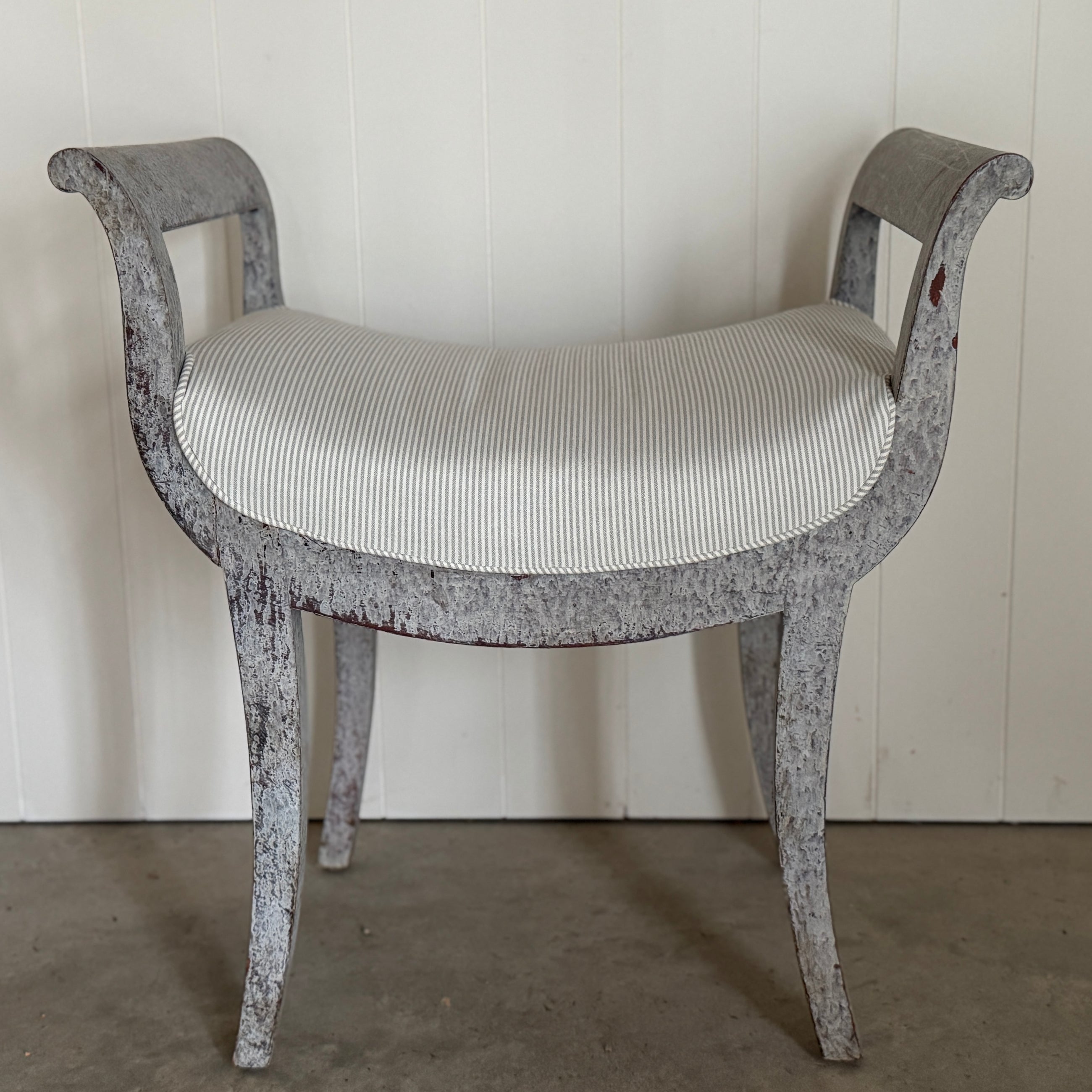 Pair of Lyre Shaped Swedish Stools circa 1860-1880