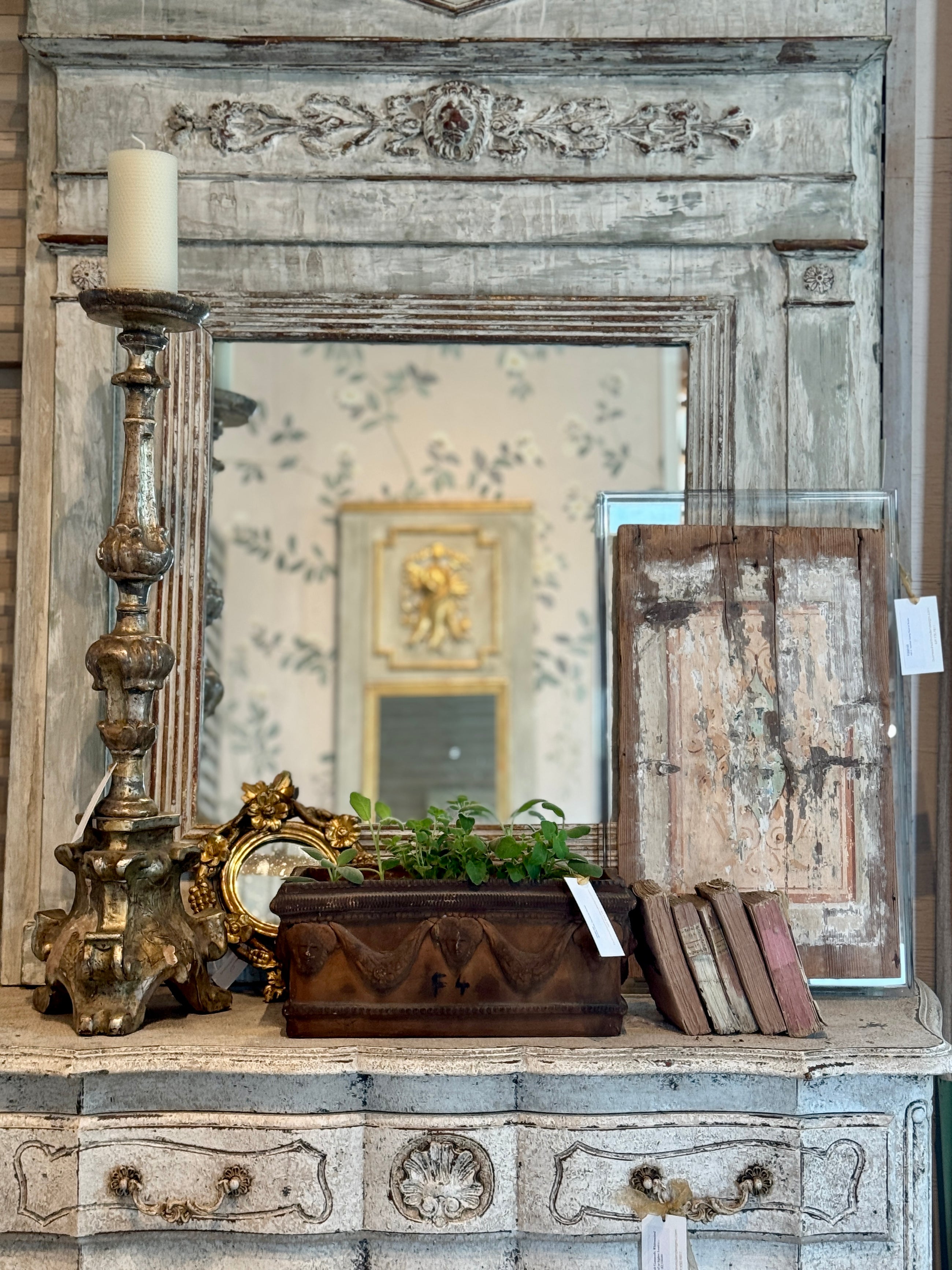 15th C. Venetian Ceiling Panel on Acrylic