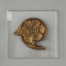 Gilt Flower Fragment on Acrylic Plaque