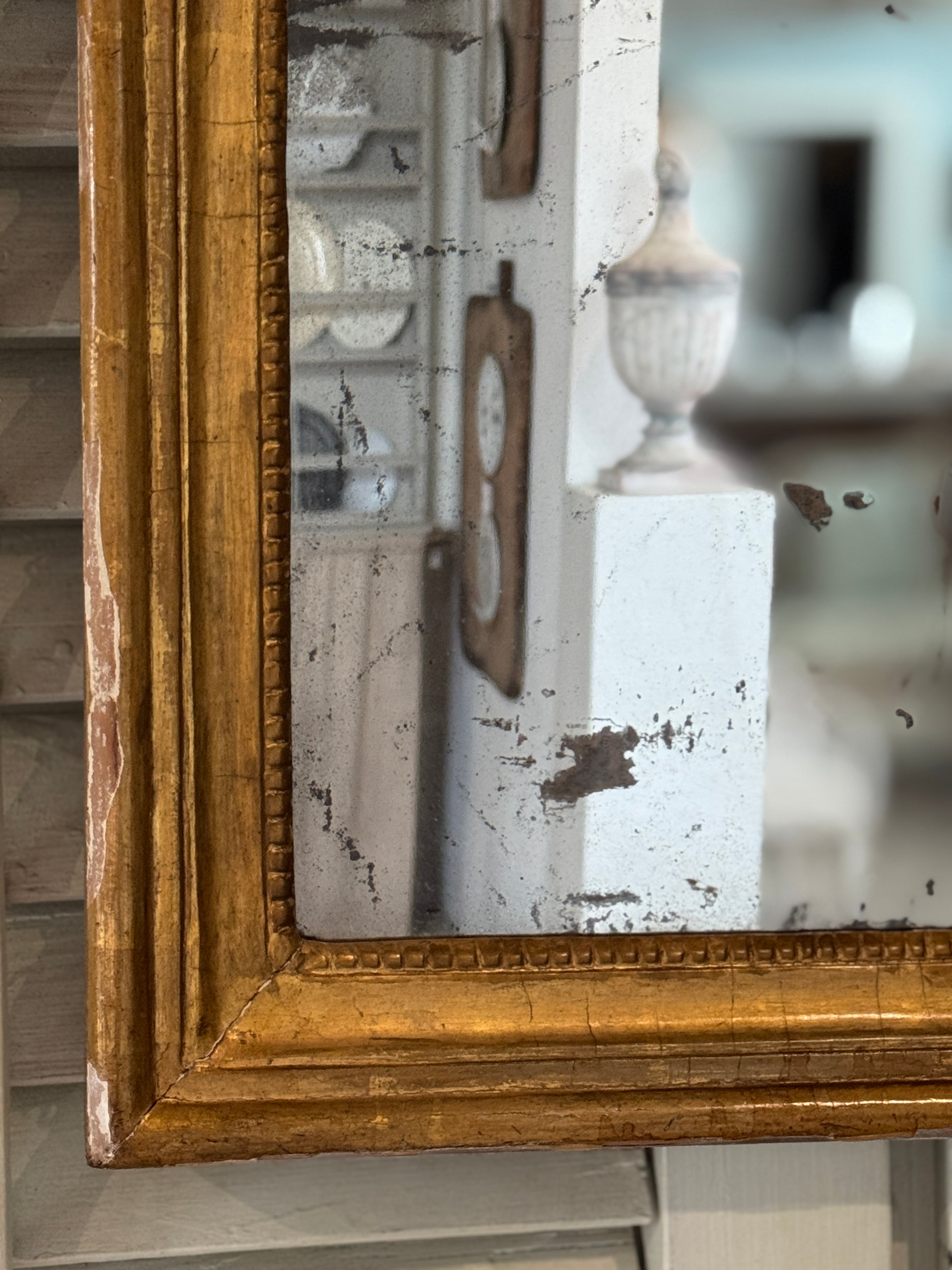 Louis XVI Mirror with Beaded Fillet
