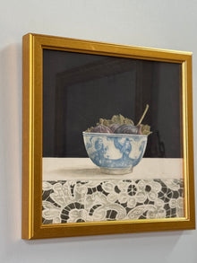 Framed Original Watercolor Still Life of Figs