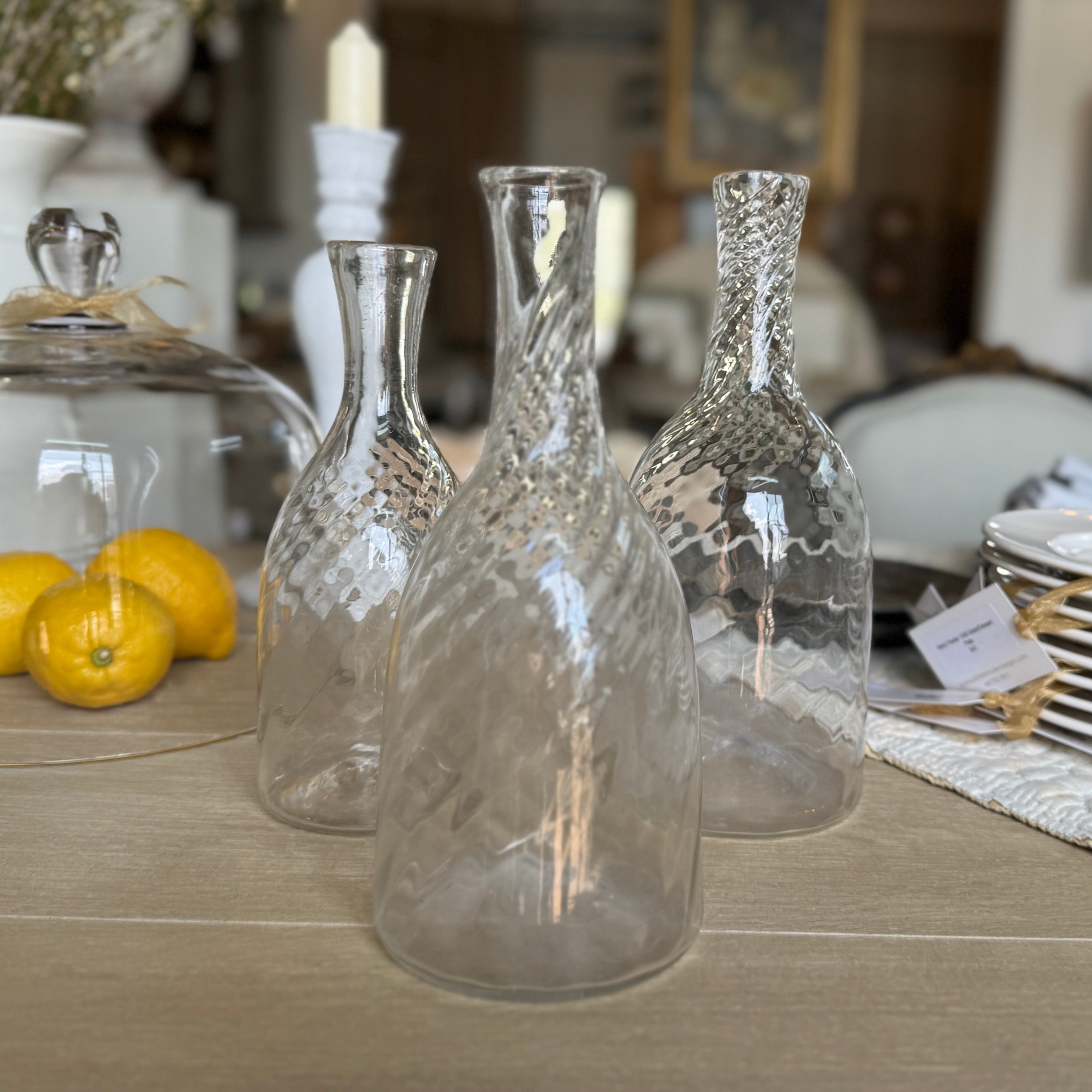 Hand-Blown Antique Glass Carafe