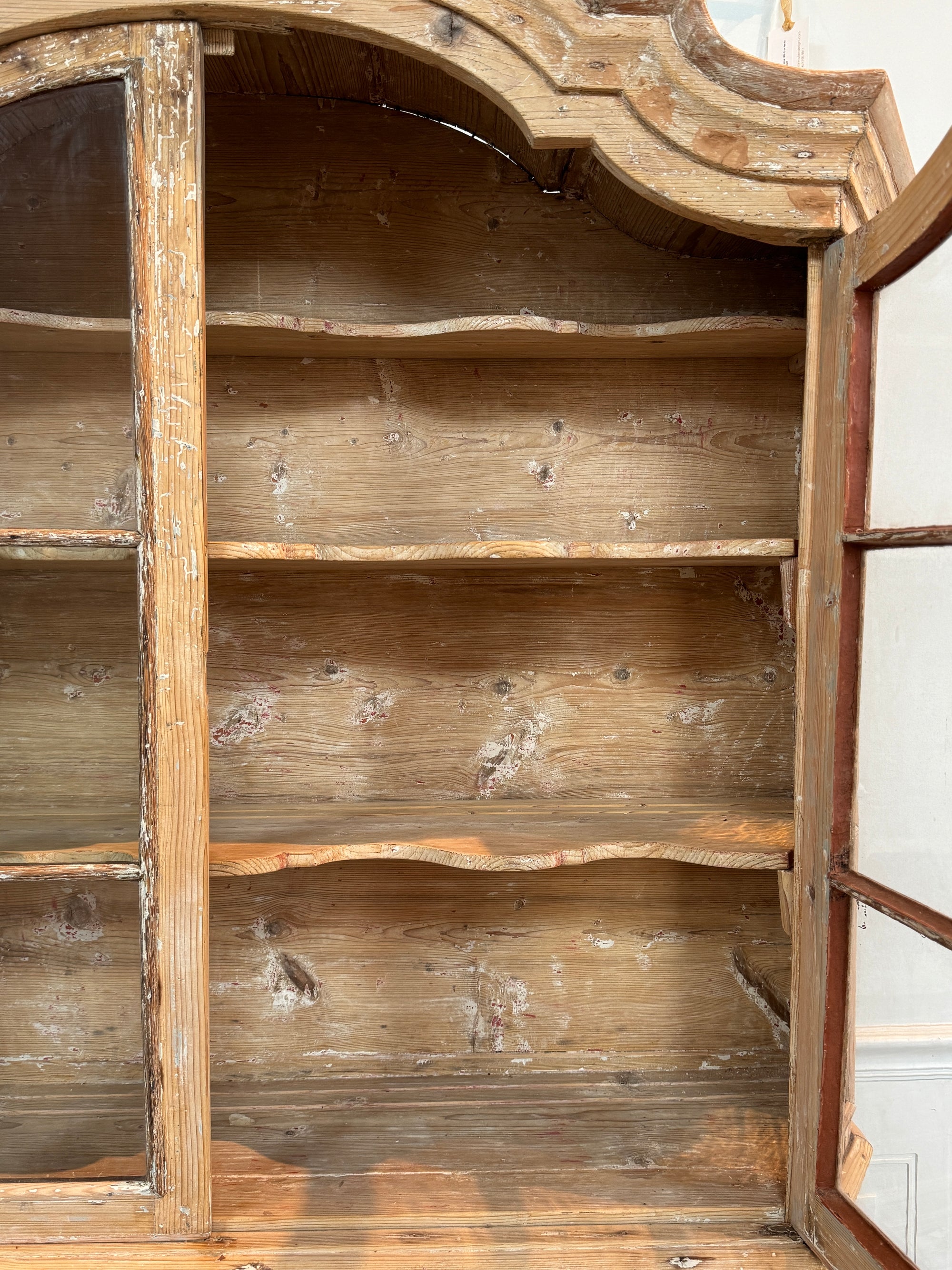China Cabinet circa 1800 with Original Glass