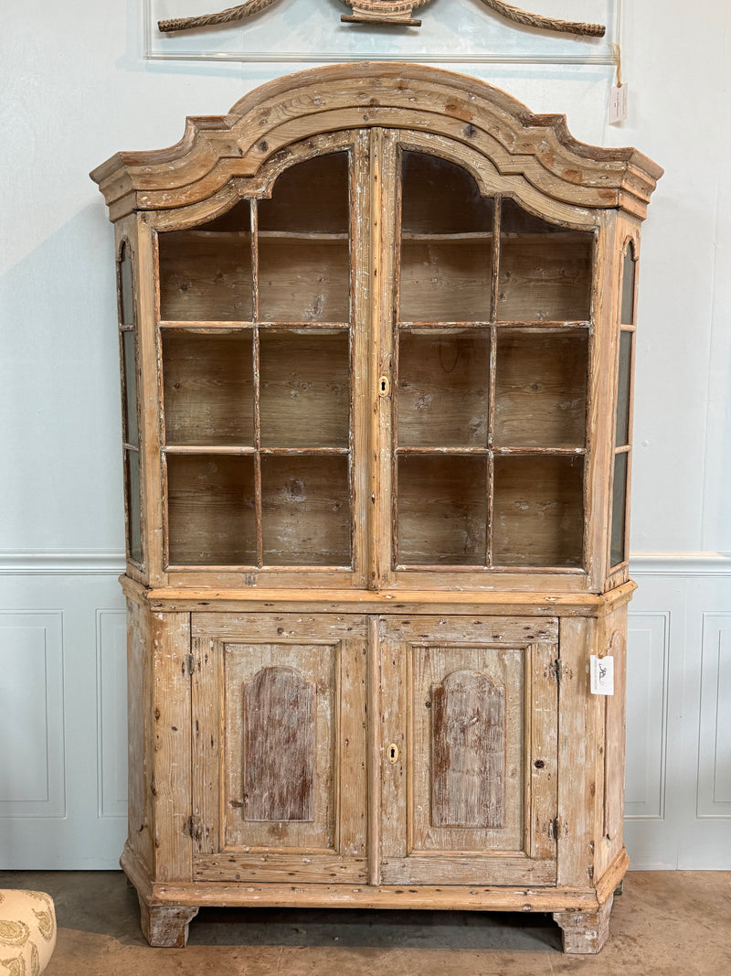 China Cabinet circa 1800 with Original Glass