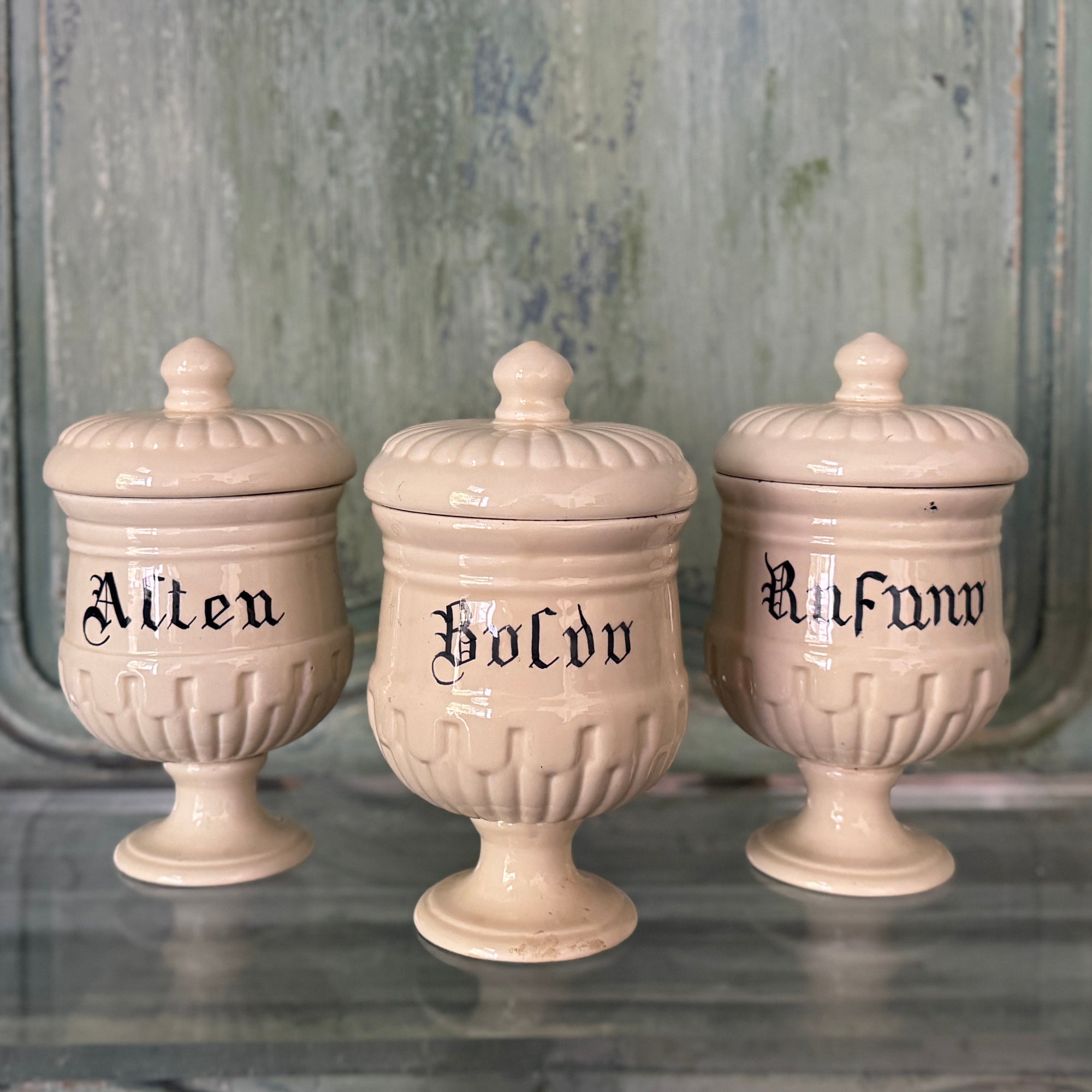 Vintage Italian Ceramic Apothecary Jars