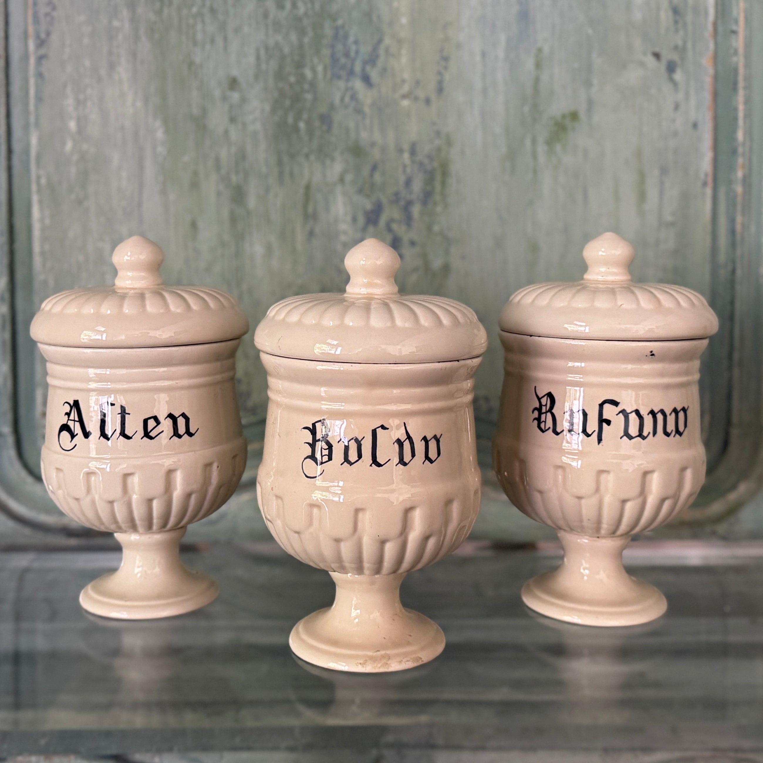 Vintage Italian Ceramic Apothecary Jars