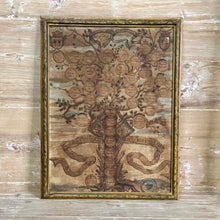 18th C Pair of Hand-Painted Family Tree with Heraldic Crests