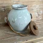 French Antique Terra Cotta Pot With Lid and Handle