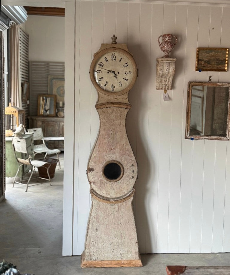 1800-1810 Swedish Clock, from Upsala, Original Finish