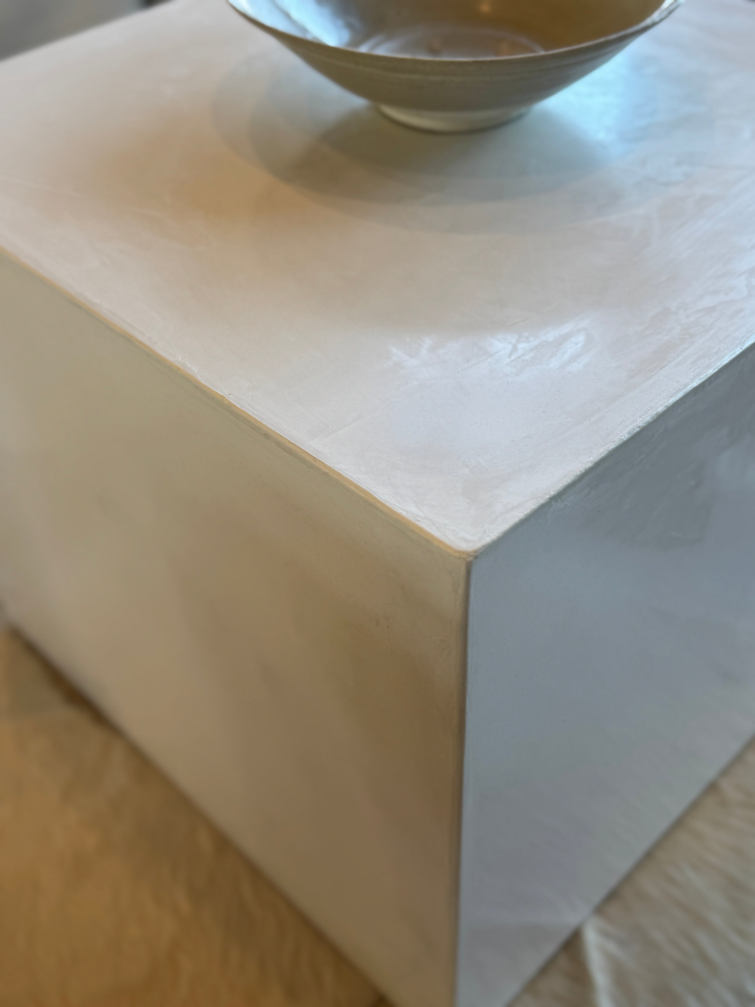 Hand-Troweled Venetian Plaster Cube