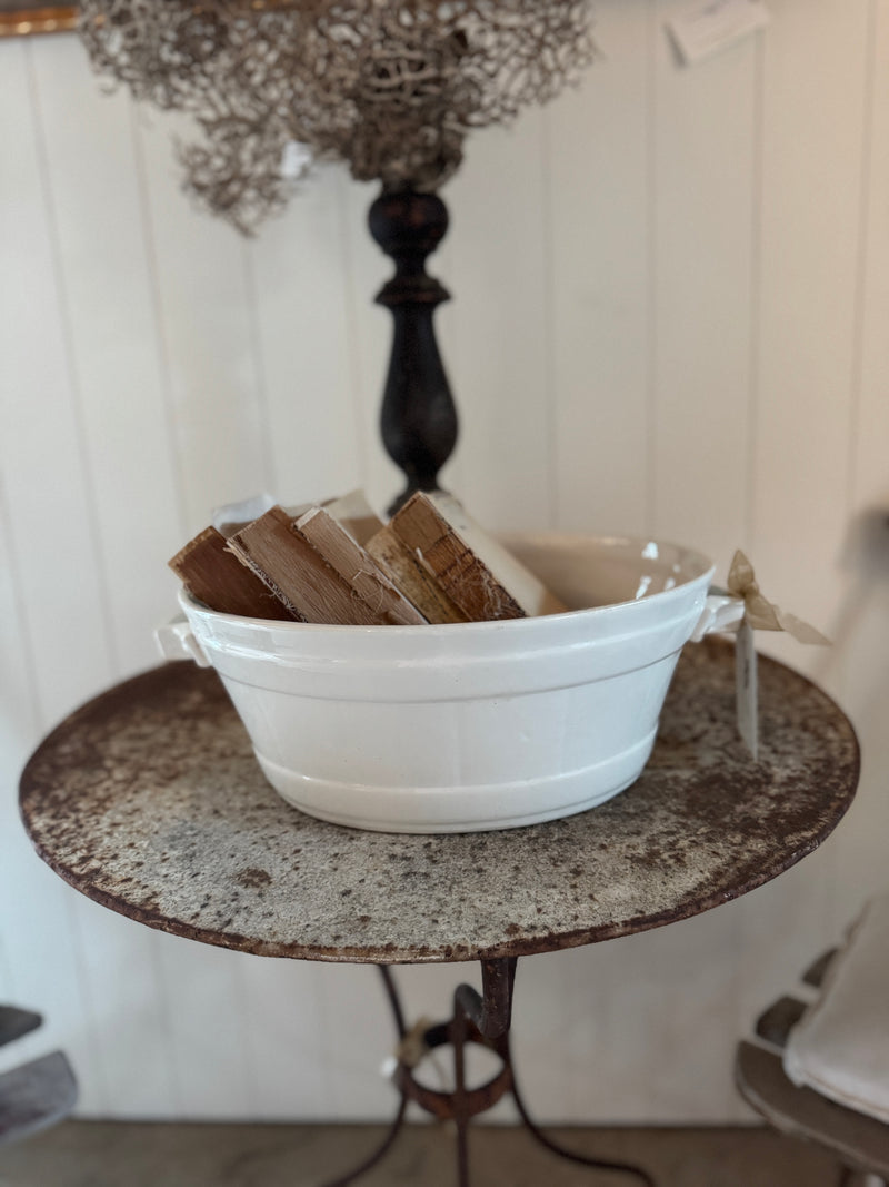 Turn of 20th century Belgian ironstone footbath