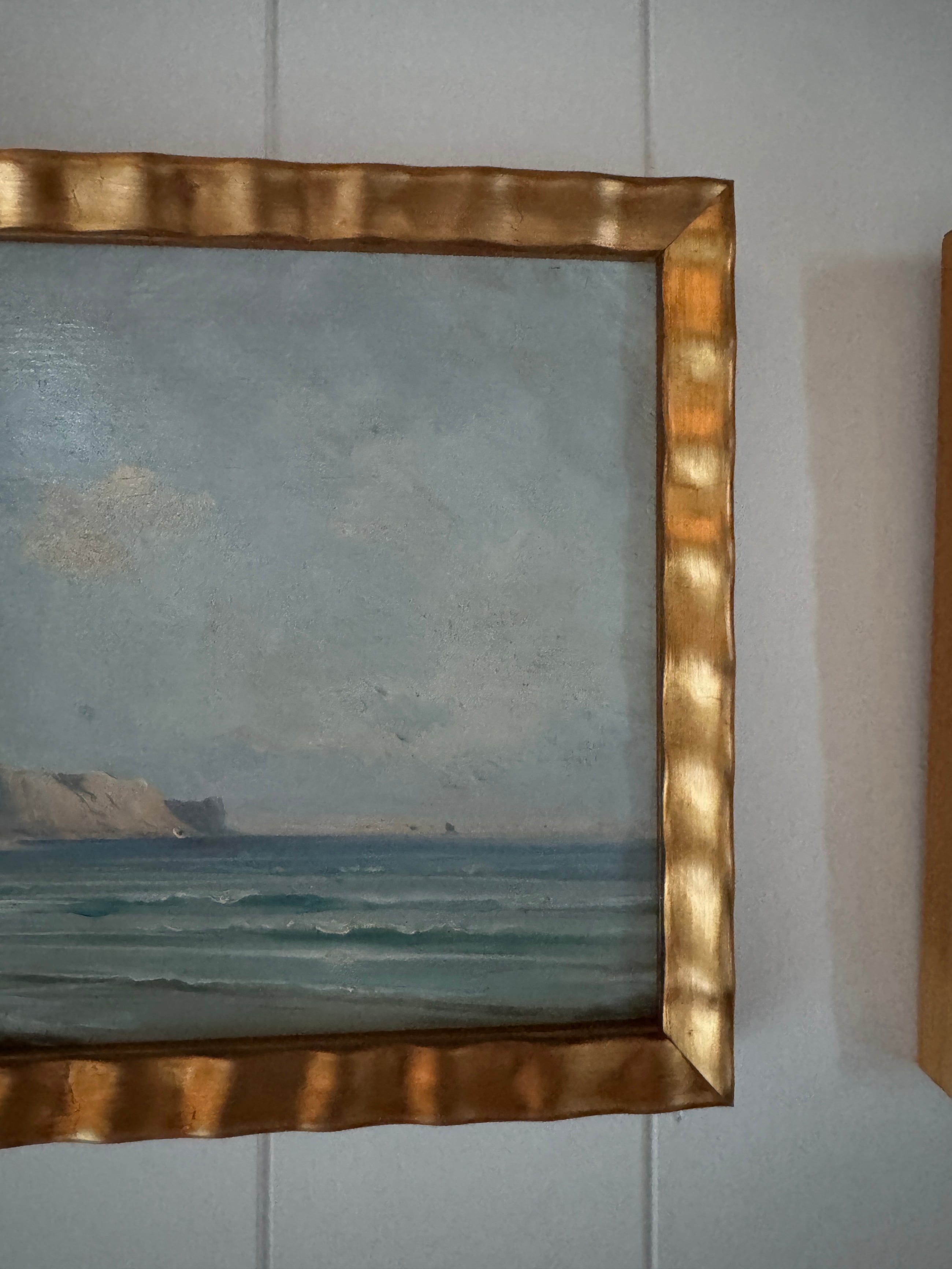 French Beach Landscape,20th c Oil Painting