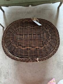 French Oval Sewing Basket Circa 1900