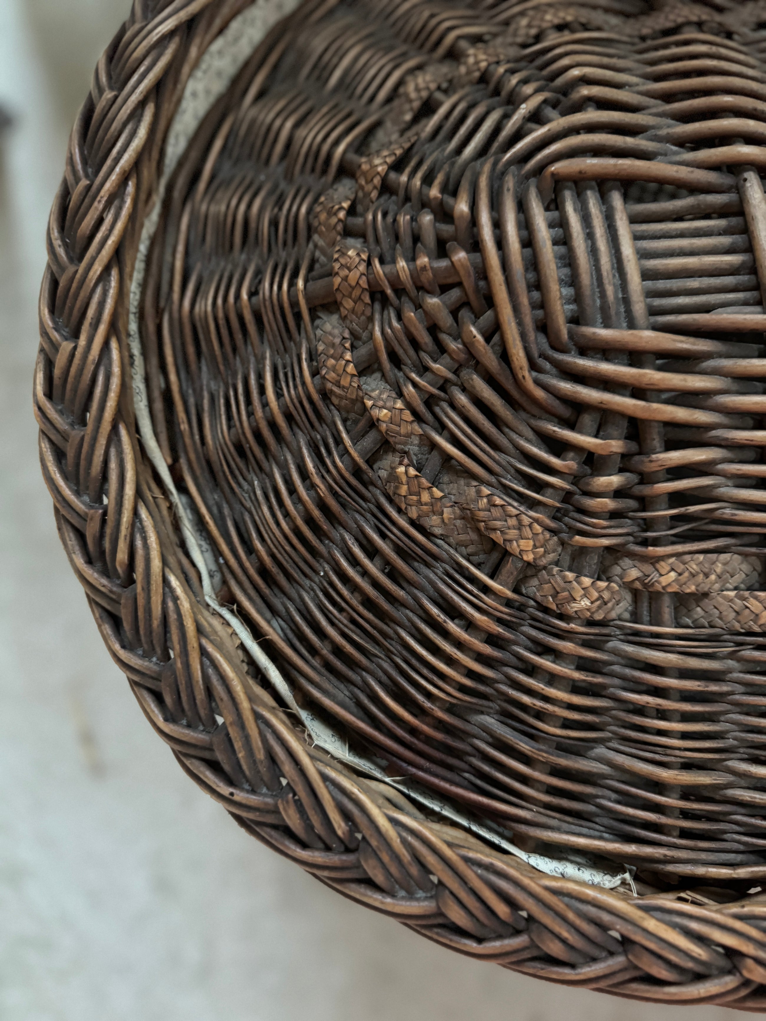 French Oval Sewing Basket Circa 1900