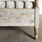 Antique Swedish Daybed with Fluted Apron and Schumacher Fabric 19th C