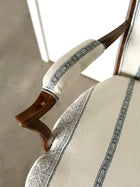 Provencal Walnut Armchair with New Designer Fabric, circa 1800