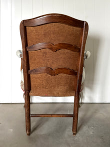 Provencal Walnut Armchair with New Designer Fabric, circa 1800