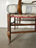 Provencal Walnut Armchair with New Designer Fabric, circa 1800