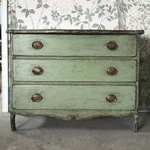 1880s  Swedish Baroque Commode in Verdant Green