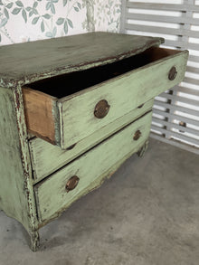 1880s  Swedish Baroque Commode in Verdant Green