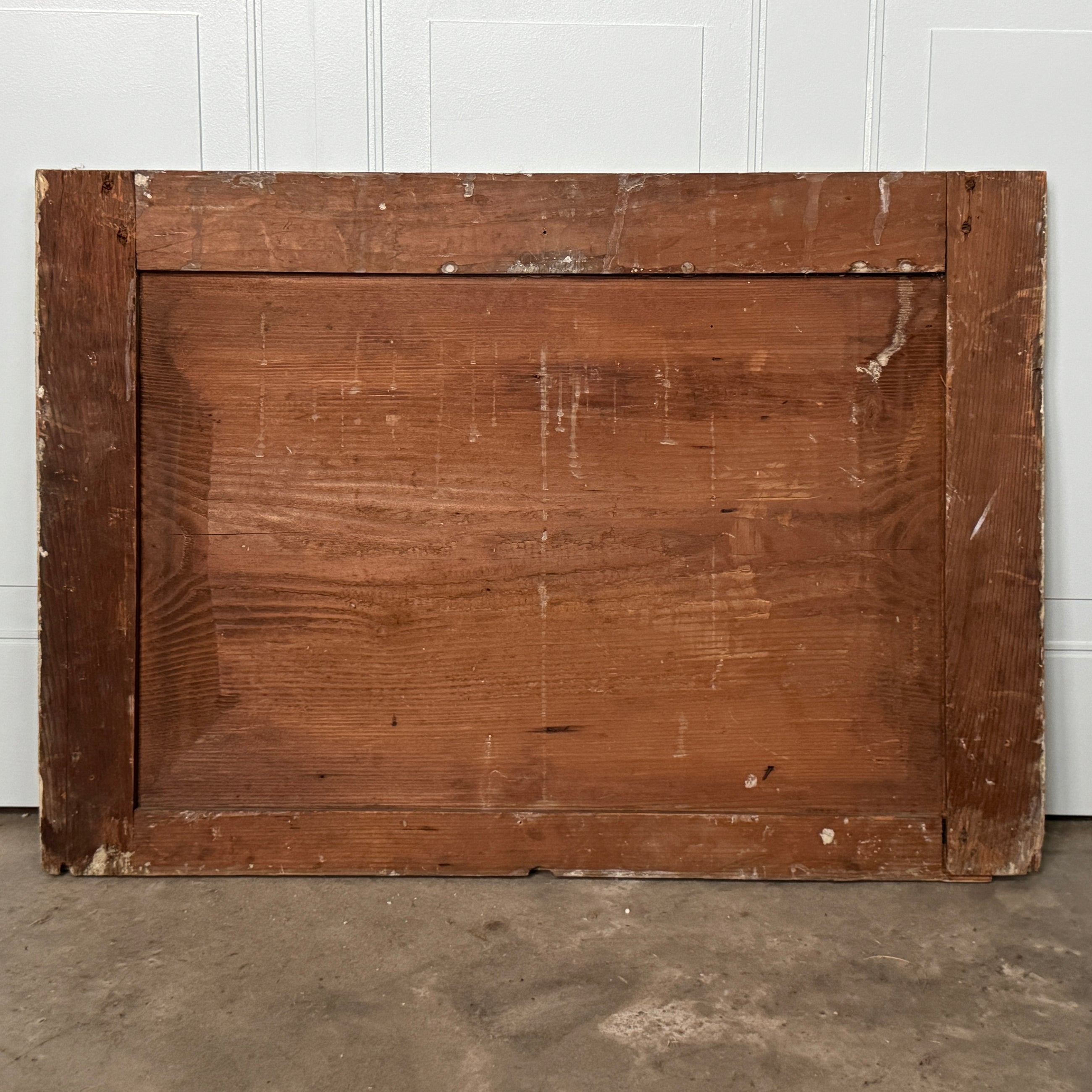 Late 18th C. Neoclassical Terracotta Carved on Pine Panel from Directoire Era