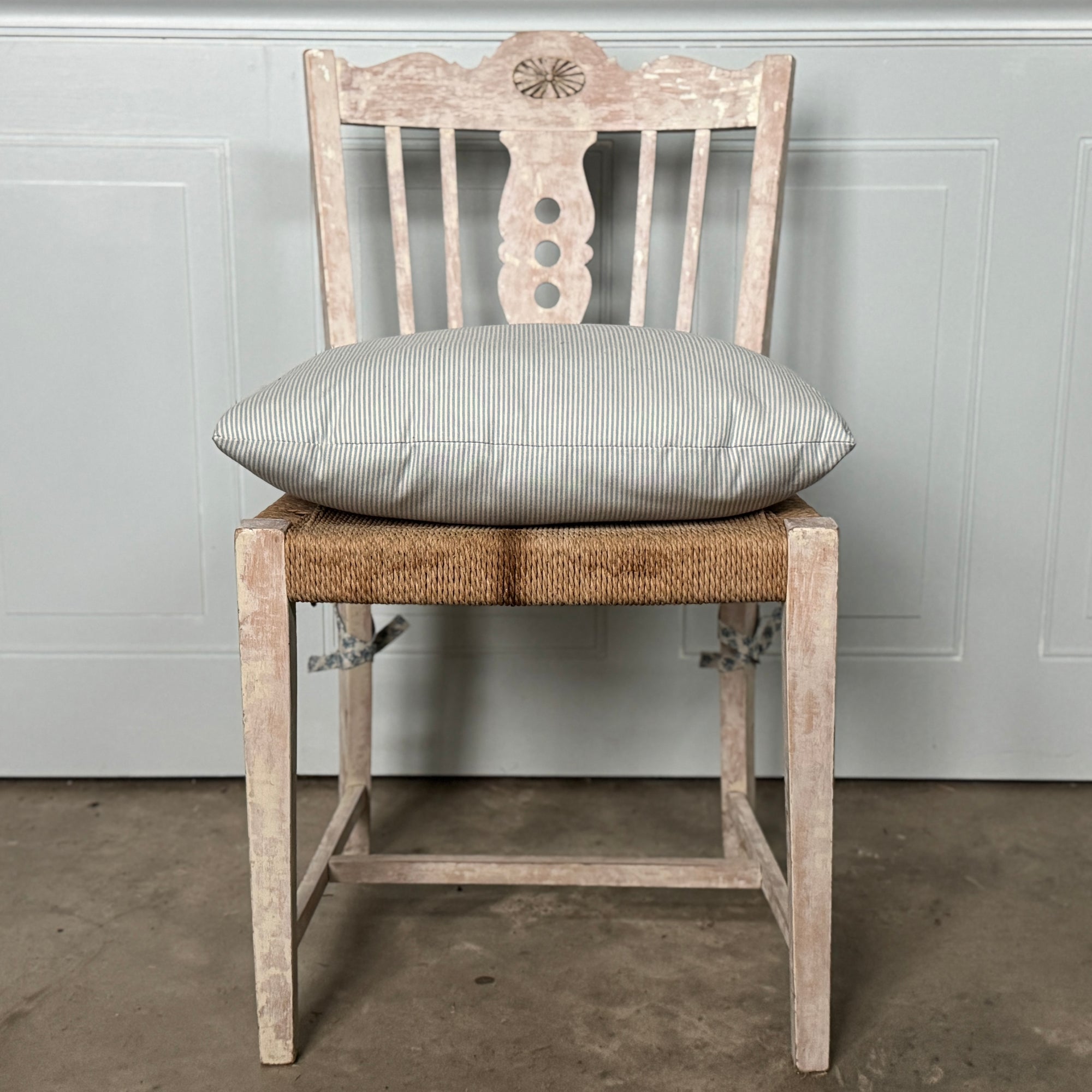 Swedish Rush Seat Chairs, Set of 4, Vintage Circa 1950's