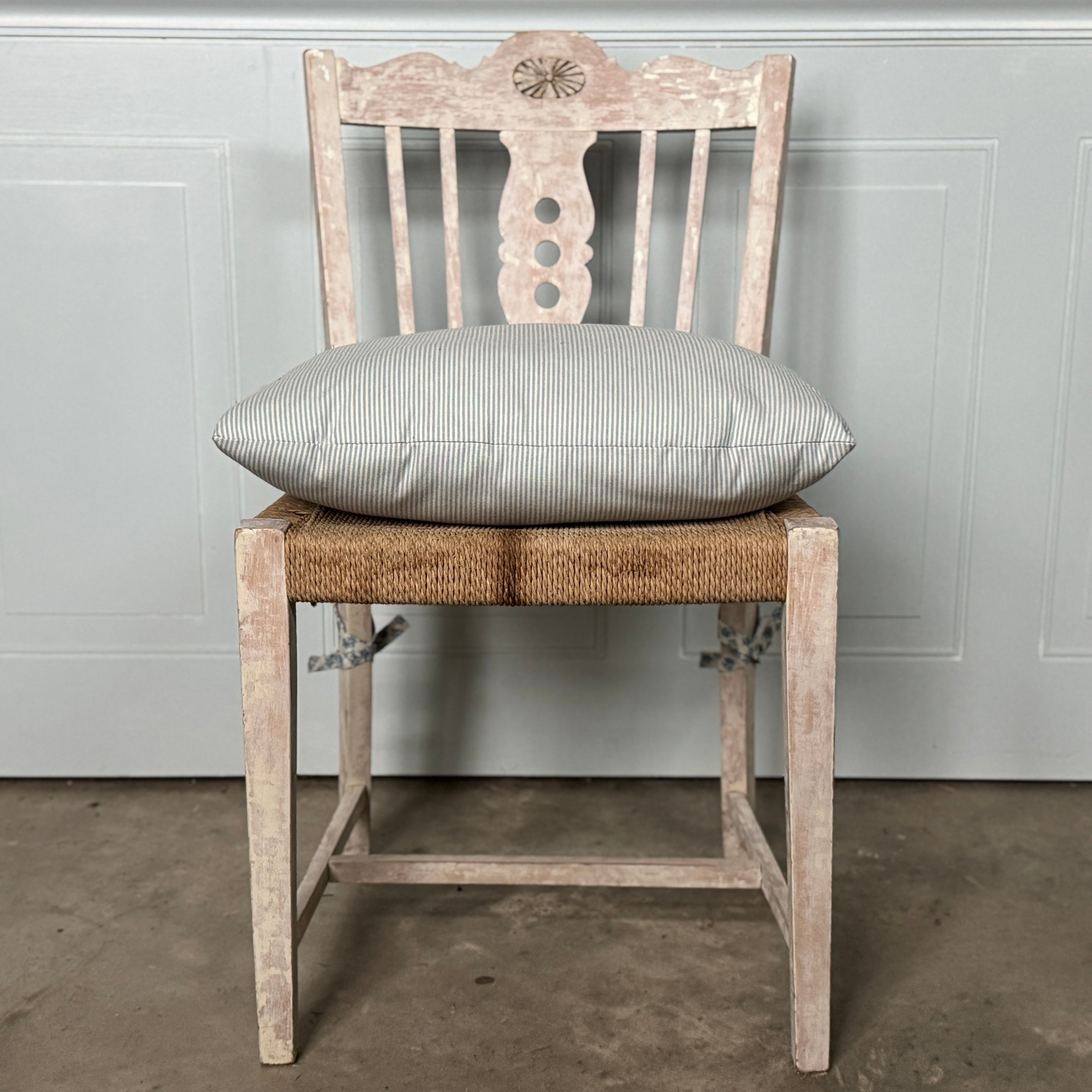 Swedish Rush Seat Chairs, Set of 4, Vintage Circa 1950's