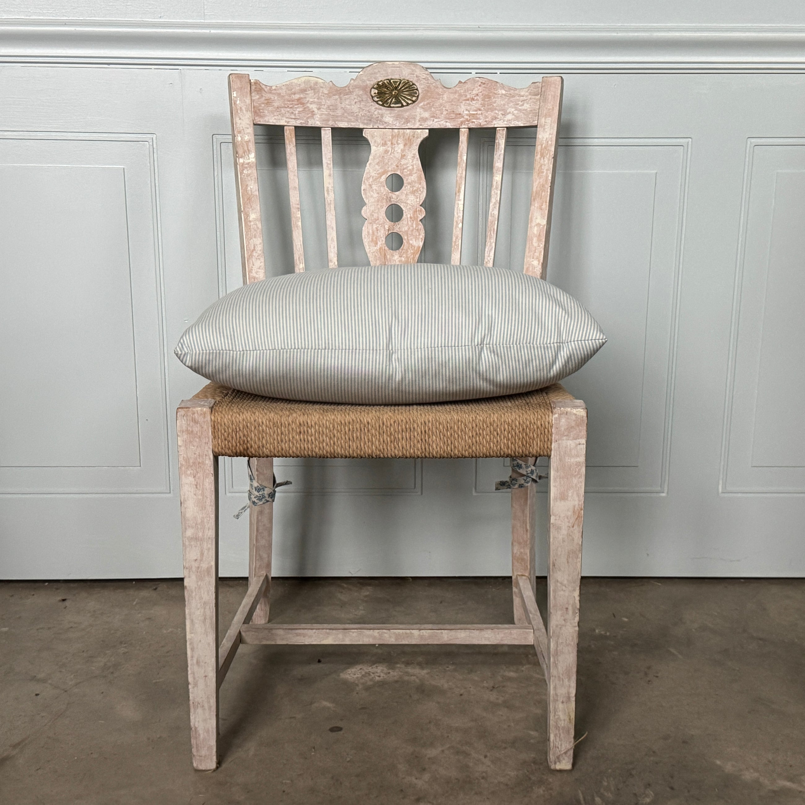 Swedish Rush Seat Chairs, Set of 4, Vintage Circa 1950's