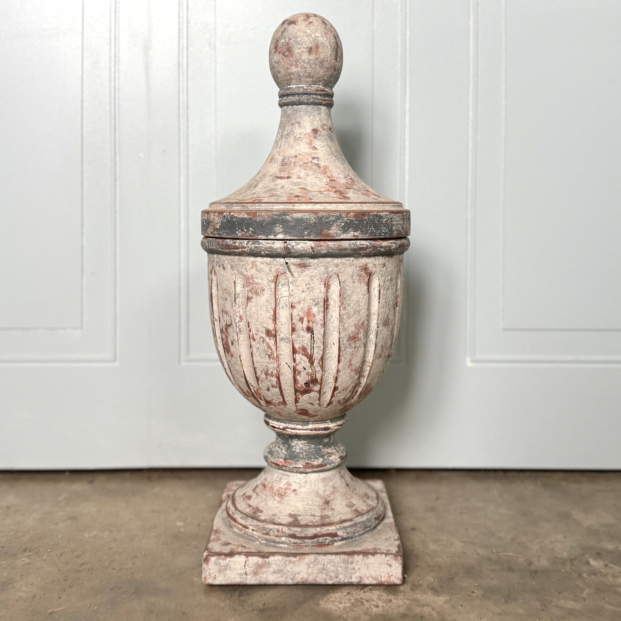 Pair of Italian Urns with Faux Terracotta Finish