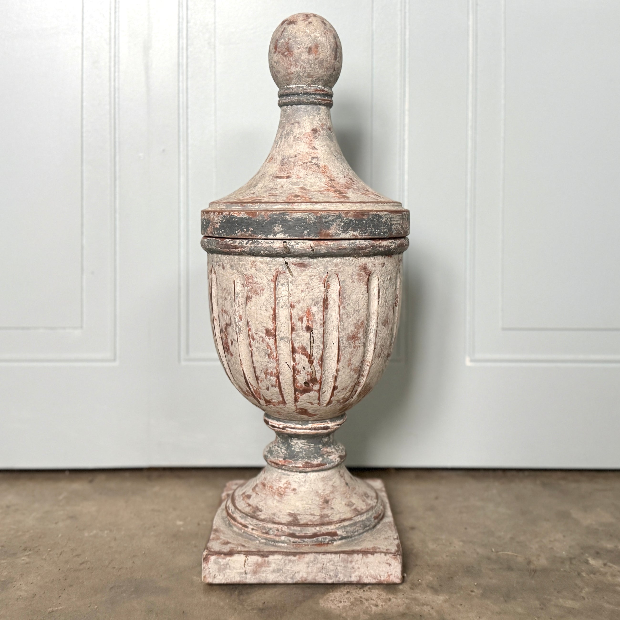 Pair of Italian Urns with Faux Terracotta Finish