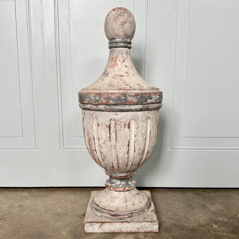 Pair of Italian Urns with Faux Terracotta Finish