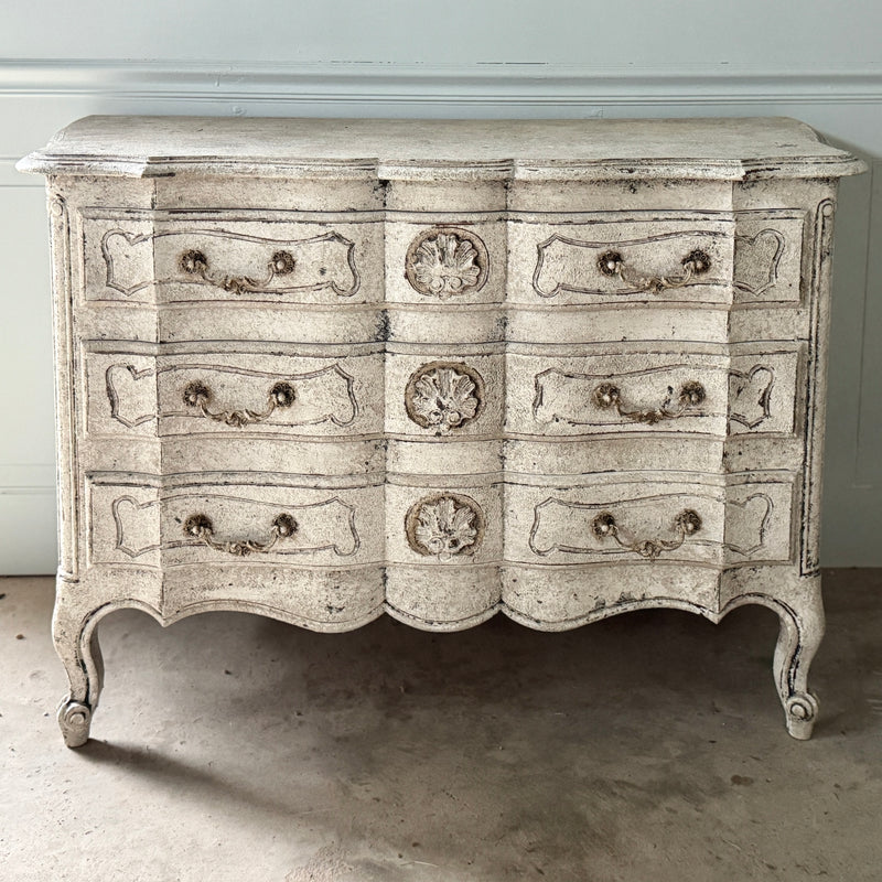 19th C. French Commode, Whitewashed