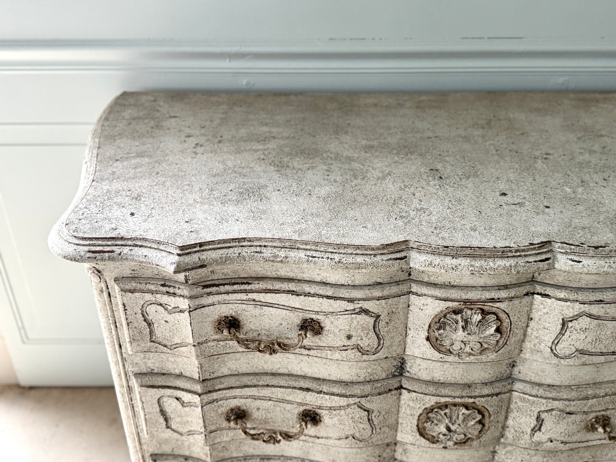 19th C. French Commode, Whitewashed