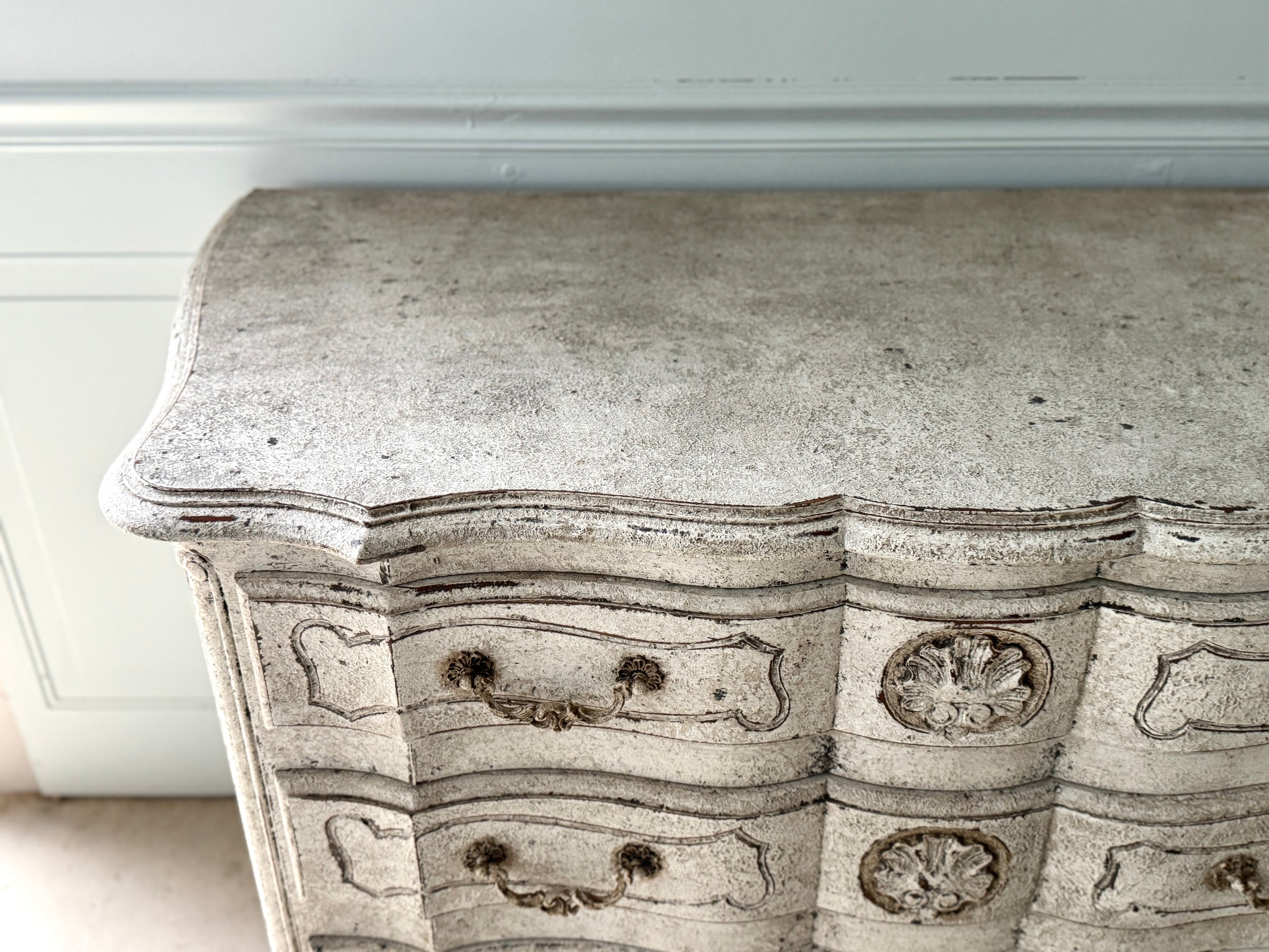 19th C. French Commode, Whitewashed