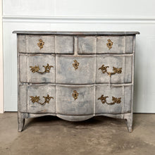 Stunning Blue Baroque Swedish 1880's Commode in Original Finish
