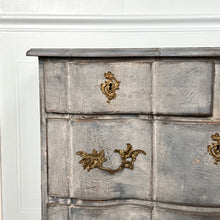 Stunning Blue Baroque Swedish 1880's Commode in Original Finish