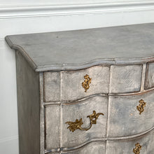 Stunning Blue Baroque Swedish 1880's Commode in Original Finish