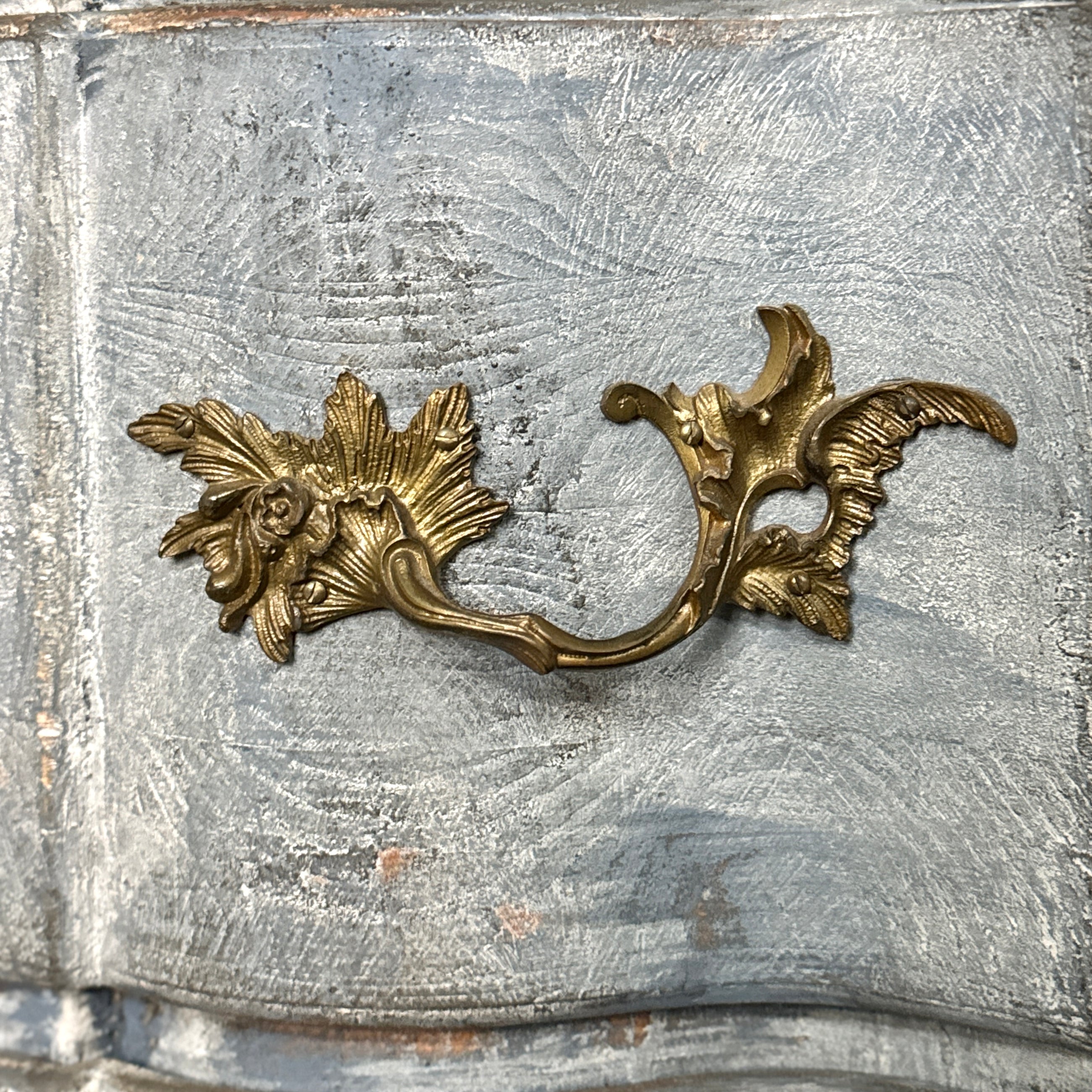 Stunning Blue Baroque Swedish 1880's Commode in Original Finish