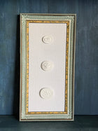 Handmade Paper Frame with Intaglios on Linen Mat