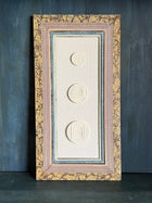 Handmade Paper Frame with Intaglios on Linen Mat