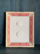 Handmade Paper Frame with Intaglios on Linen Mat