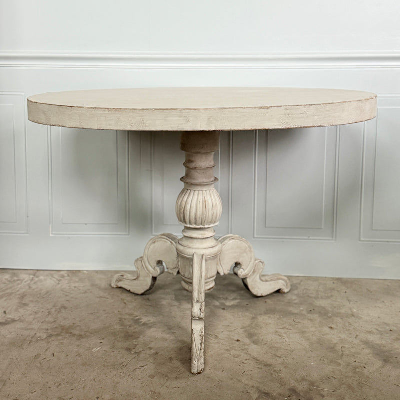 19th C. Swedish Oval Pedestal Table