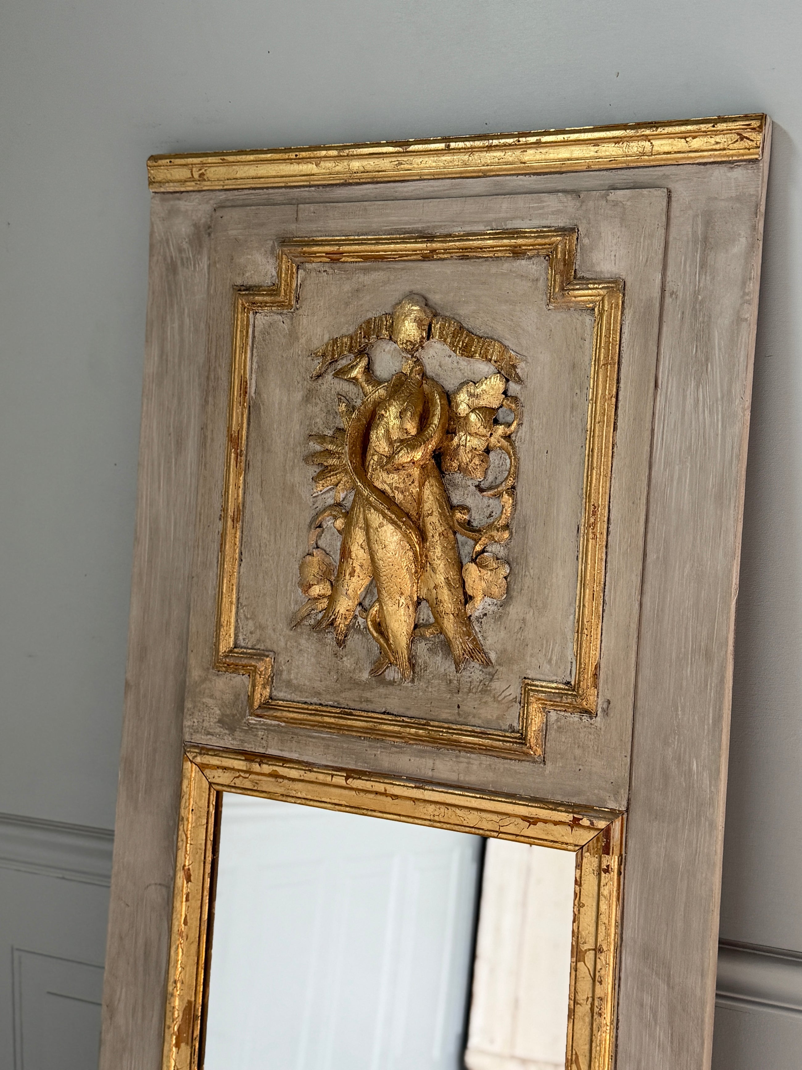 Pair of Antique French Gilt Trumeau Mirrors