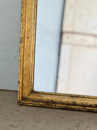 Antique French Gilded Mirror with Distressed Patina