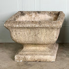 Beautifully Aged Pair of 20th C Concrete Planters