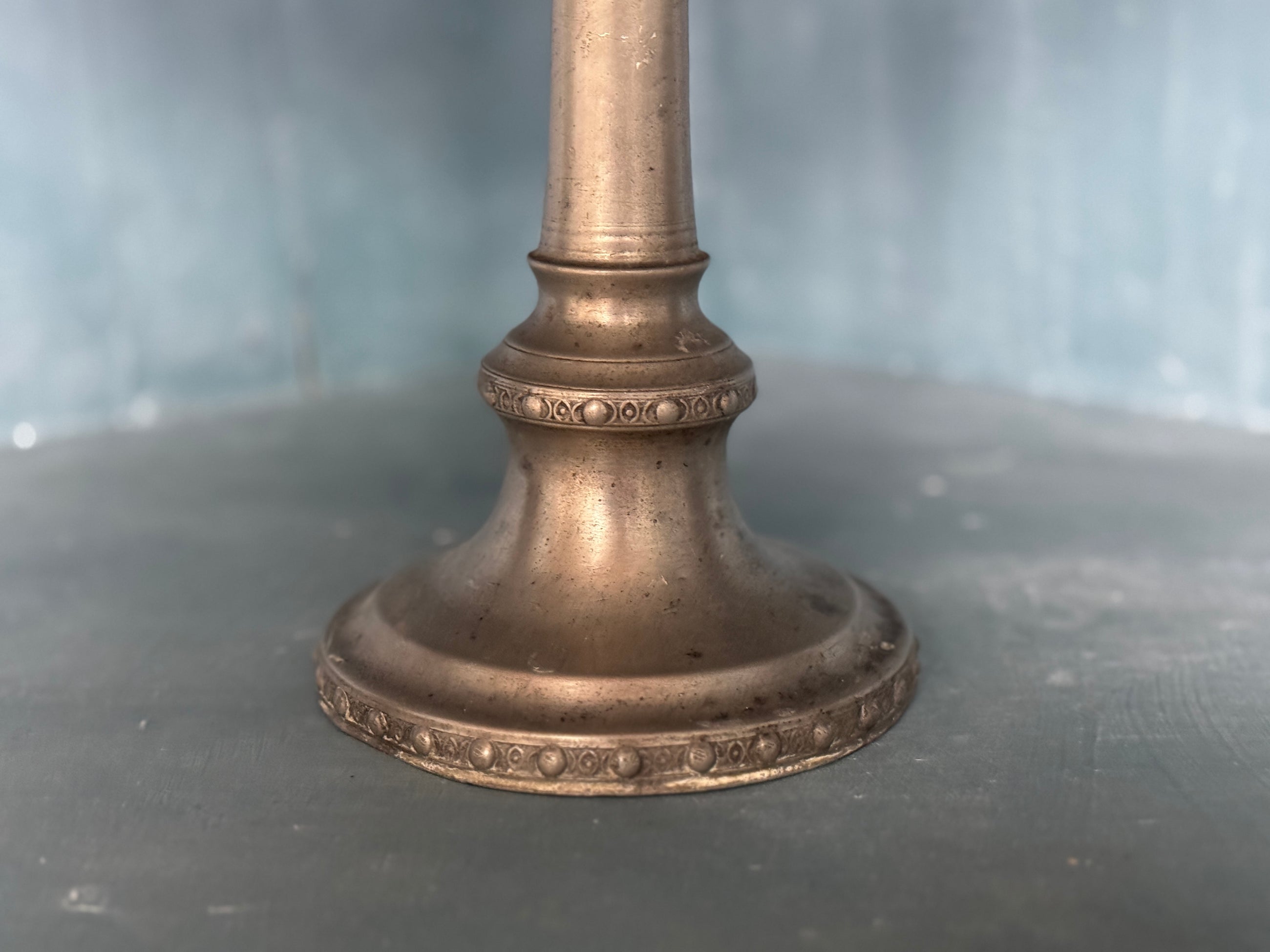 Signed Dutch Pewter Candlestick