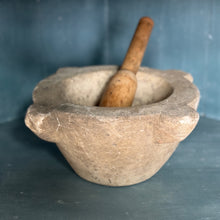 Large Vintage Stone Mortar and Pestle
