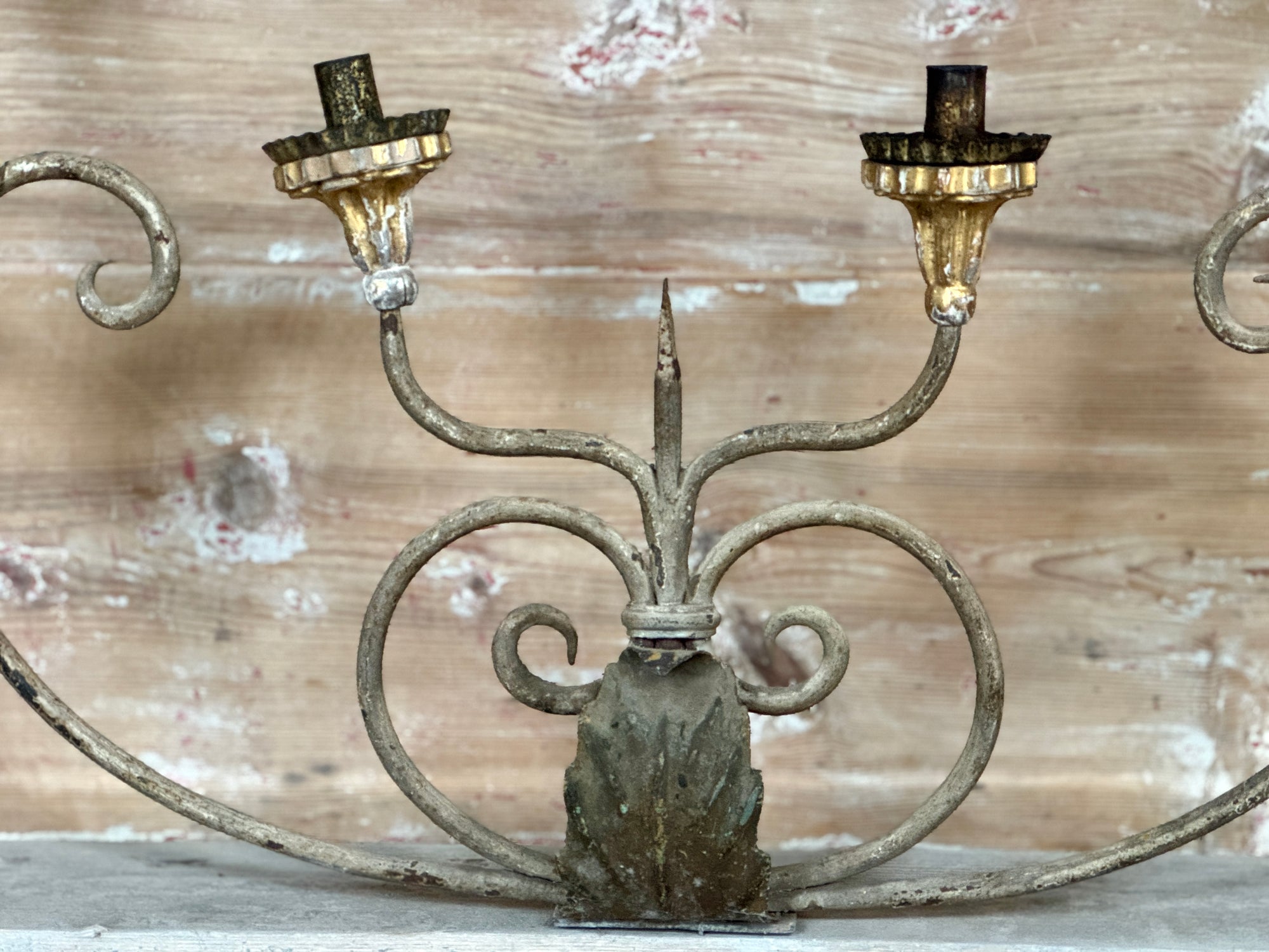 Circa 1700 Pair of Italian Candelabras on Acrylic Base