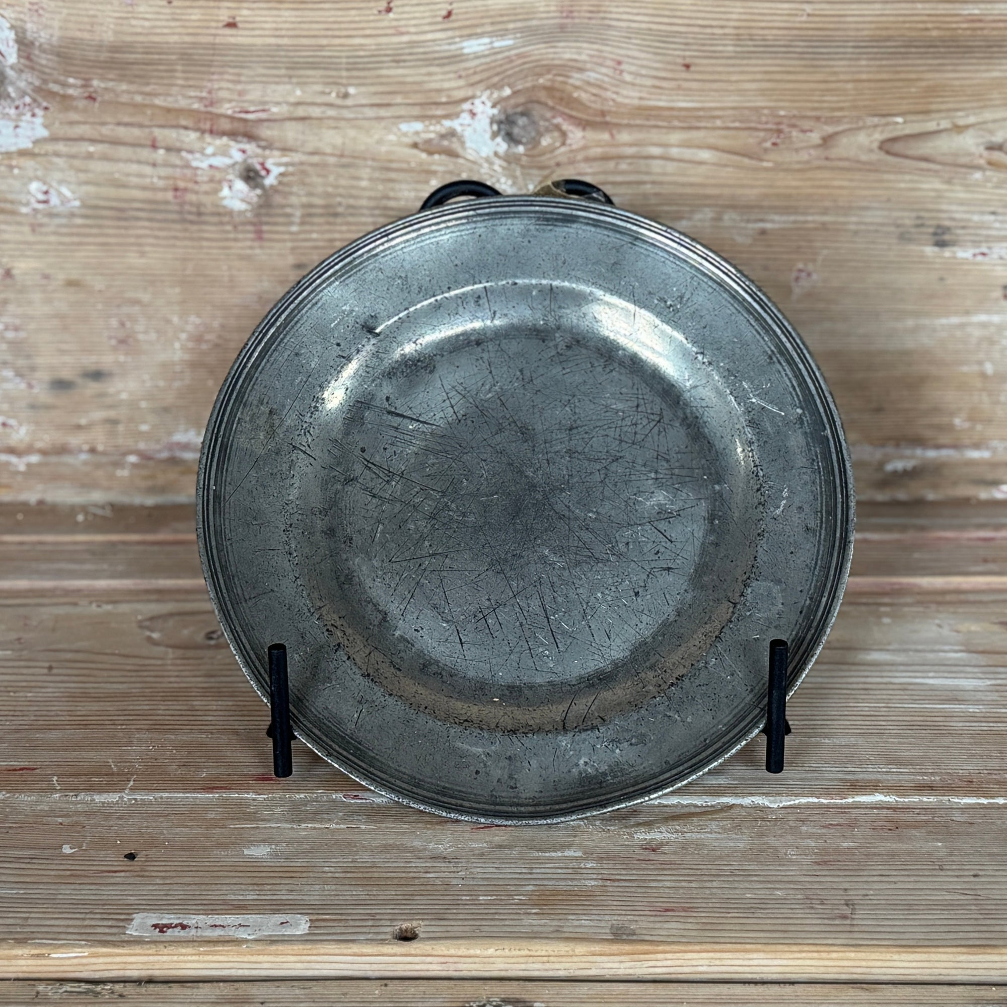 Antique Pewter Charger Plate, Plays de Loire - Small