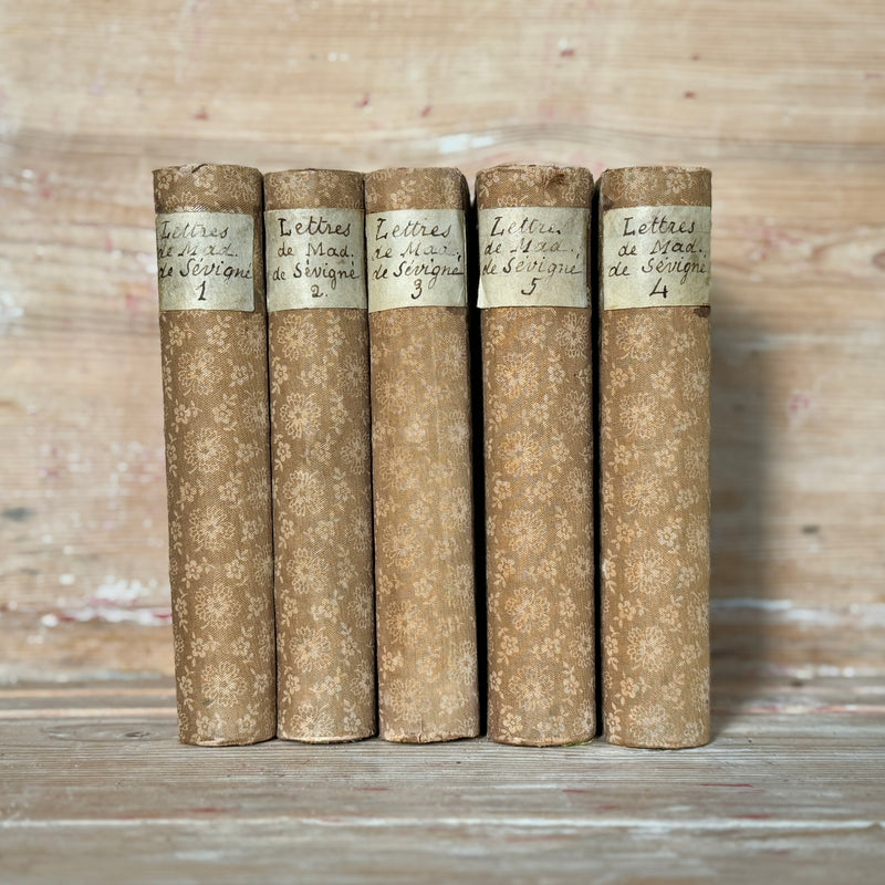 Antique Textile Patterned Books, set of 5